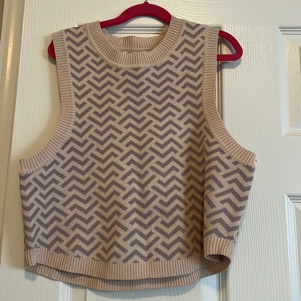 miss love printed knit tank size Large